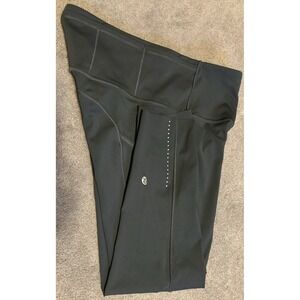 Lululemon Leggings Womens 6 Fast Free Crop 19" Nulux Dark Gray Pocket Run Workou